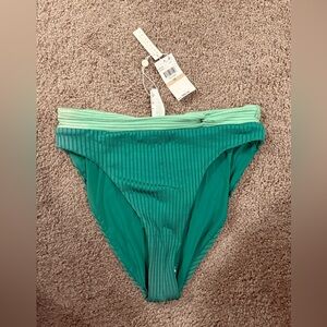 Trina Turk Green Ribbed Bikini Classic Swimwear
